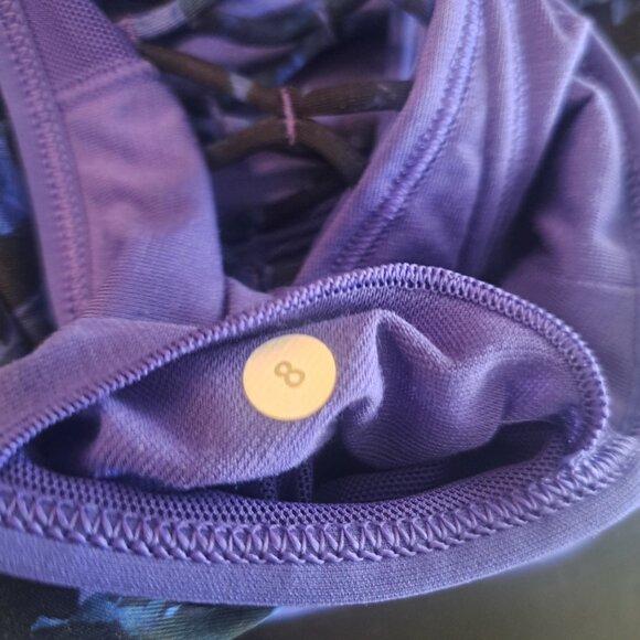 Lululemon women's Purple "Sweaty or Not Sports Bra" - Size 8 - Cage Racerback - Picture 4 of 4
